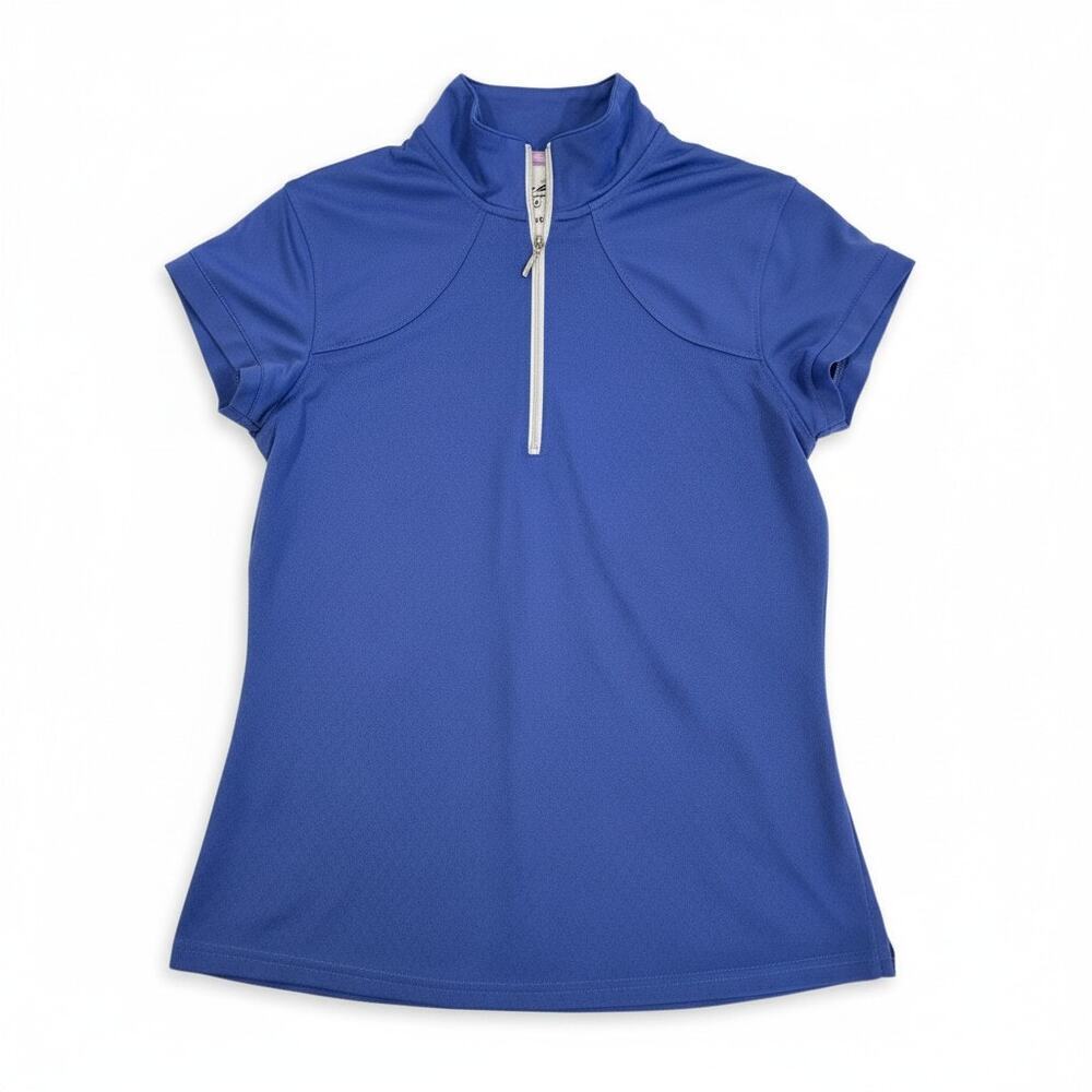 Tommy Armour Dri-Logic Women’s Small Blue 1/4 Zip Golf Polo Shirt Activewear